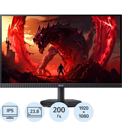 Монитор Acer Nitro 23,8/FHD/IPS/200Hz/250cd/0,5ms/HDMI/DP (UM.QX1CD.101)