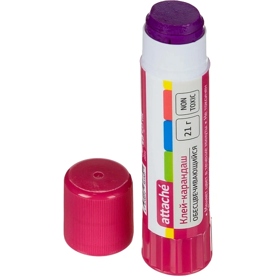 Клей-карандаш 21г Attache хамелеон - обесцвечивающийся