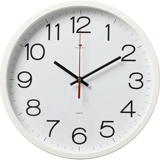 Часы настенные круг d=30см, корпус белый Классика арт.3027-121W