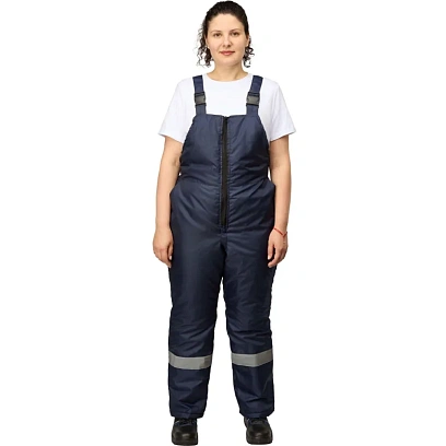 Полукомбинезон рабочий зимний женский з46-ПК синий (р.44-46) 158-164