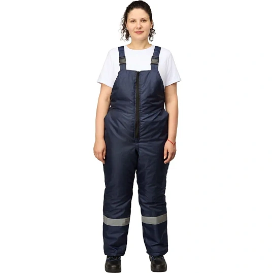 Полукомбинезон рабочий зимний женский з46-ПК синий (р.44-46) 158-164