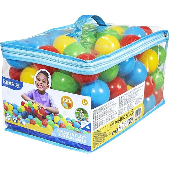 Шарики для игр, 100шт/уп, 6,5см, Bestway 52027, 003754