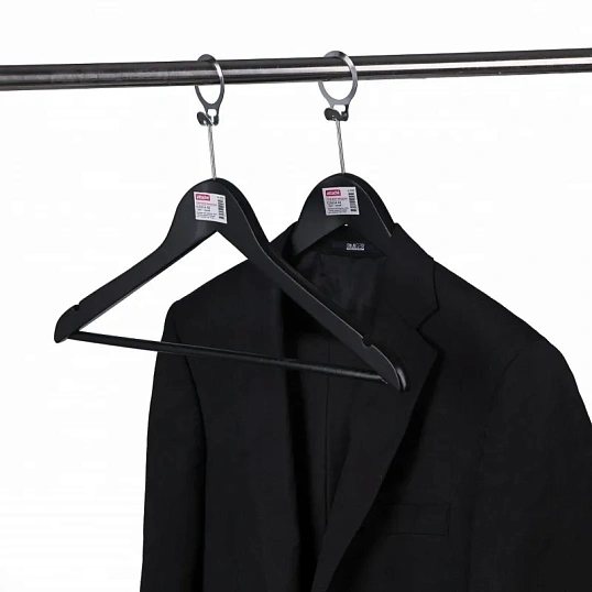 Вешалка-плечики WW_Attache CU3014-AB/LH001-ANTI дер,антив,кольцо,р50-52 чер