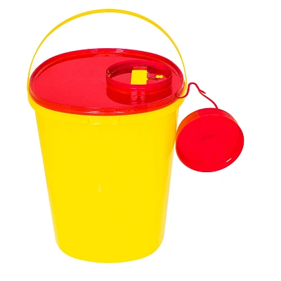 Емкость-контейнер д/сбора ост.инстр.с иглосъем.Б Жел.6л.45шт/уп.,СЗПИ