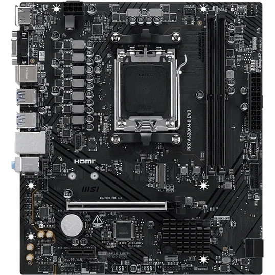 Материнская плата MSI PRO A620AM-B EVO A620, AM5, 2xDDR5, mATX
