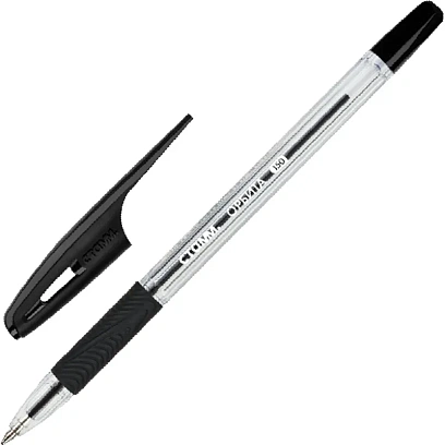 Ручка шариковая неавтомат. СТАММ Орбита 150 черная 0,7/0,5 с манж РШ-31670