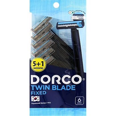 Бритва одноразовая Dorco 2 лезвия 5+1шт/уп TG   708NV-6P