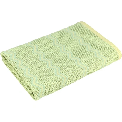 Полотенце УЗБ Зигзаг вафельное,L 70х140 мятн,162135