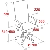 Кресло BN_Dp_Руководителя EChair-535 MPU к/з черный, хром