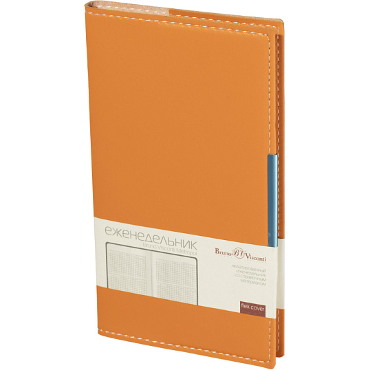 Еженедельник недатированный оранжевый А6METROPOL 3-492/04