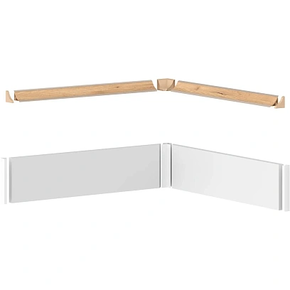 Плинтус и цоколь VT_заглушки для угл.варианта,MDBC-2,Дуб Бунрати/Бел