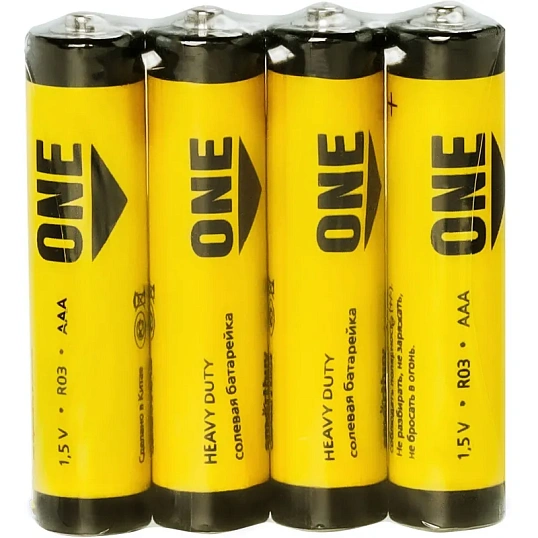 Батарейка Smartbuy AAA солевая ONE R03/4S (60/600) (SOBZ-3A04S-Eco) 4шт