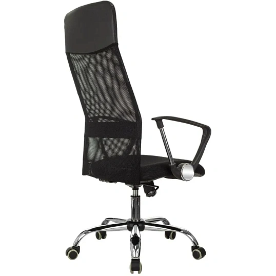 Кресло VB_EChair-508 TTW сетка/ткань/кожзам  черный хром