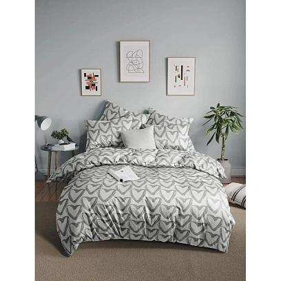 Постельное белье 2сп Макси  Бязь (нав.70х70-2шт),In love