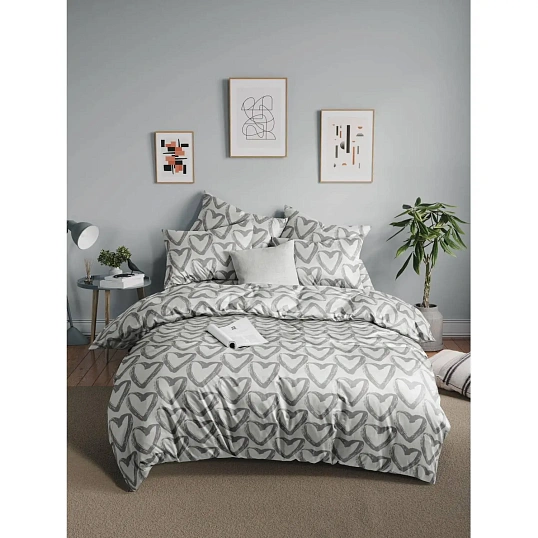 Постельное белье Евро Бязь (нав.50х70-2шт),In love