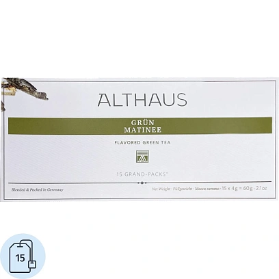 Чай пакетированный Althaus Grun Matinee Grand Pack зеленый, 15x4г