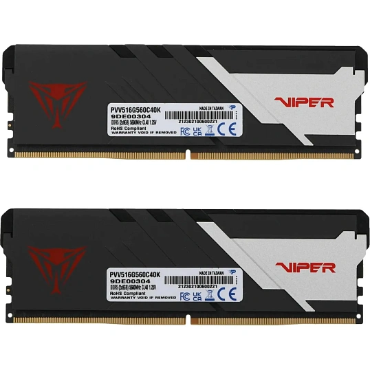 Модуль памяти Patriot Viper DDR5 DIMM 16Gb(2x8Gb) 5600Мгц(PVV516G560C40K) 