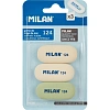 Ластик каучук Milan 124, 3 штуки в блистере (BMM9203)
