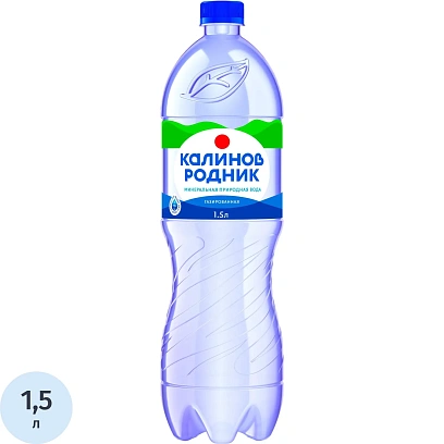 Вода минеральная Калинов Родник природ стол пит газ ПЭТ 1,5л