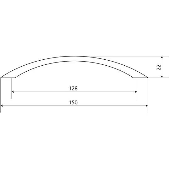Ручка УЗК_скоба меб. StahlBuro A204-128 (16640) компл-2шт  CP хром