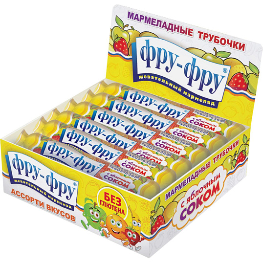 Мармелад трубочка мармеладная Фру-Фру, 35гх12шт/уп