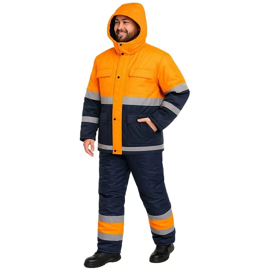 Костюм зимний муж. зд02-КПК оранж./т.син. (р.64-66) 182-188
