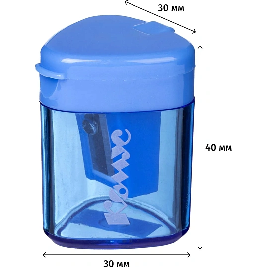 Точилка Комус Класс, 1 отверстие, с контейнером, в ассорт