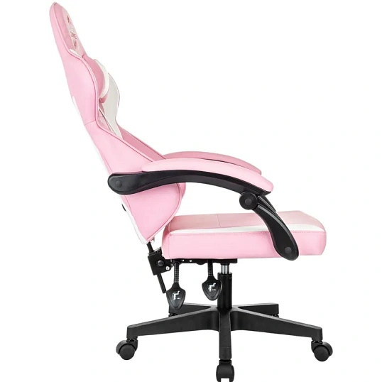 Кресло VB_Echair Easy Game-907 LT PU экокожа розовый/белый, пластик