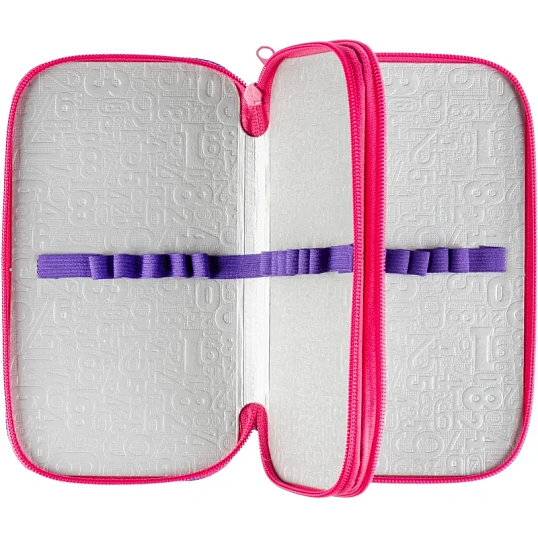 Пенал двухсекционный большой тканевый торец ПО-090, МИЛАЯ БЛОНДИНКА 2025