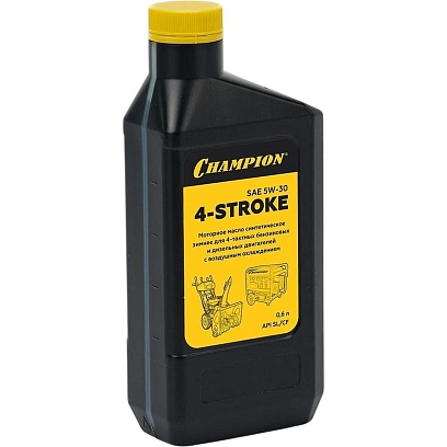 Масло CHAMPION для 4-такт двиг синтетич зимн SAE 5W30 API SL/CF 0,6л_952855