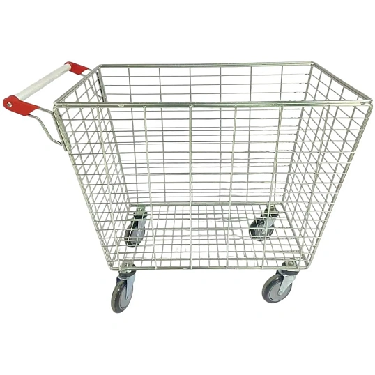 Тележка - корзина покупательская SM_CD3 СБРЦЗП красный пластик 300 л