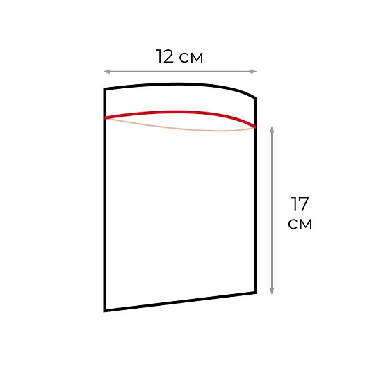 Пакет с замком (Zip Lock) 12х17 см, 100 мкм, 100 шт/уп