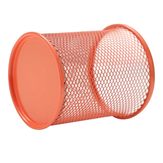 Подставка-стакан Deli d90x102 мм круглая металл сетка цвет в ассортименте