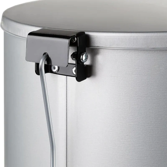 Ведро мусорное с педалью стальное, серое, 300х710мм, объем 50л