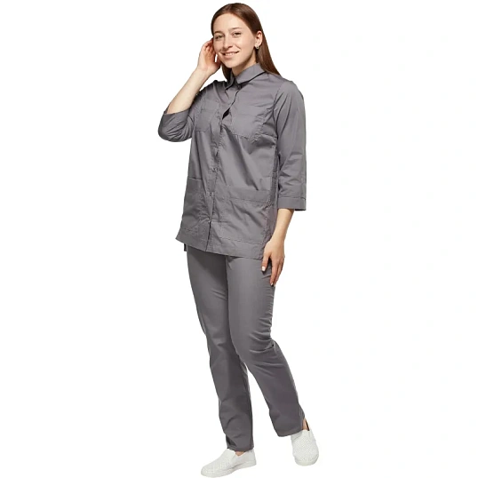 Костюм для горничных и уборщиц жен.У26 КБР серый 54 (170-176)
