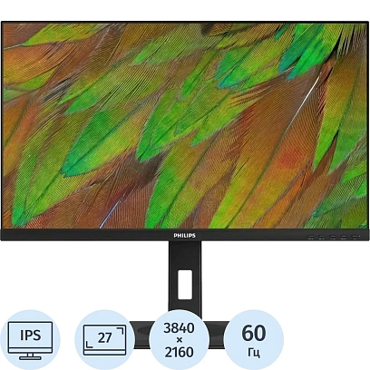Монитор Philips 27B1N3800 27 4K/IPS/60Гц/Piv/HDMI/DP/USB/черный