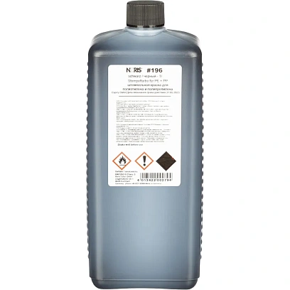 Краска штемпельная универс. 196Еч для полиэтилена, пластика, чёрная 1л Герм