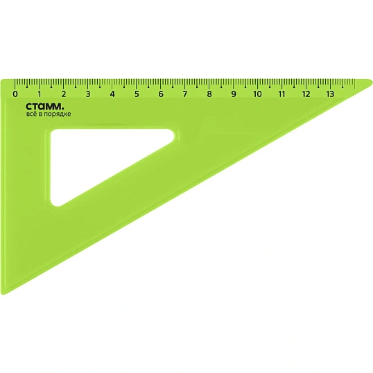 Треугольник 13 см угол 30 градусов NEON Cristal цвет ассорти ТК-33