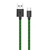 Кабель USB PERO DC-04 Type-C, 3А, 1м, Green-black (Fast Charge)