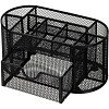 Подставка-органайзер д/канц.мелочей Комус 9отд мет сетка 220х110х105мм черн