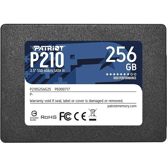 SSD накопитель Patriot P210 SATA III 256Gb 2.5(P210S256G25)