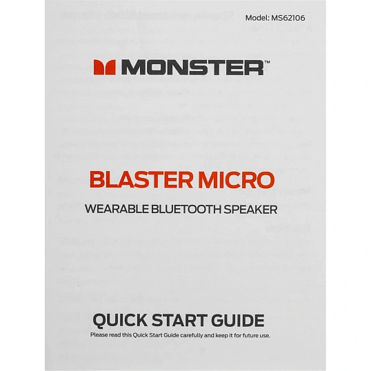 Колонка портативная Monster Blaster Micro, чёрная