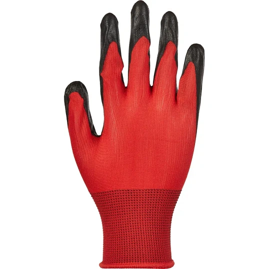 Перчатки защитные нейлоновые с нитриловым обливом 12пар/уп