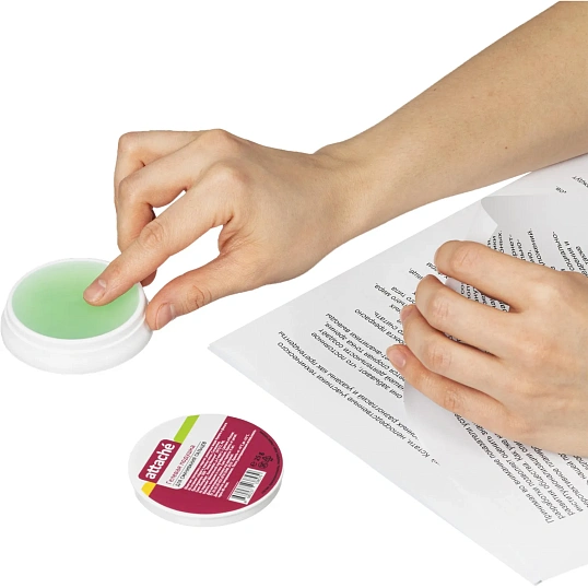 Подушка для смачивания пальцев гелевая ATTACHE 25г Россия (3шт./уп.)