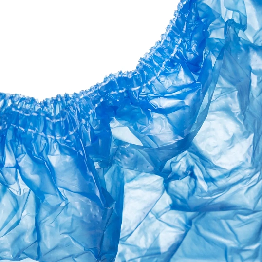 Бахилы 9 г, 2рез, двойные, синий, 20+20 мкм, Комус, 25пар/уп