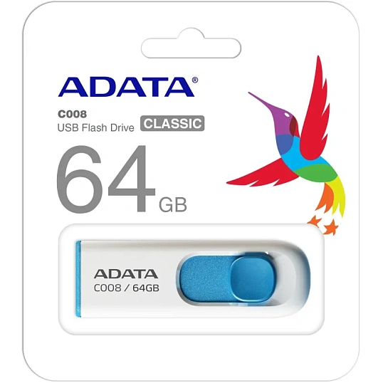 Флеш-память ADATA C008, 64GB, AC008-64G-RWE