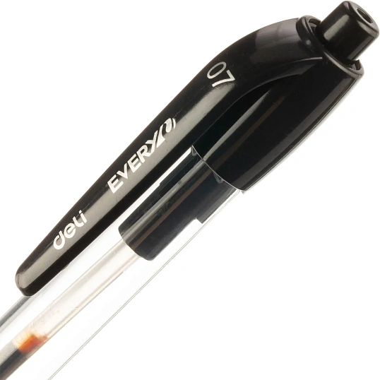 Ручка шариковая автомат. Deli Every, EQ60-BK,черн,пул нак.0,7мм