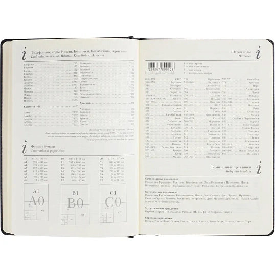 Ежедневник недатированный А5+ CLASSIC иск.кожа ЧЕРНЫЙ 3-689/07