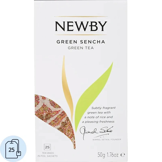 Чай Newby Зеленая Сенча зеленый 25 пакетиков