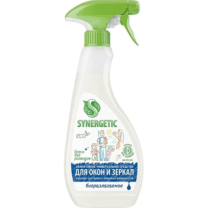 Средство для стекол и зеркал Synergetic  500мл триггер